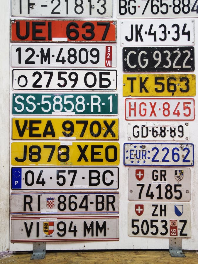 International License Plates Stock Photo Image of hintergrund