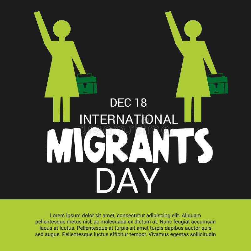 International Migrants Day. Stock Illustration - Illustration of