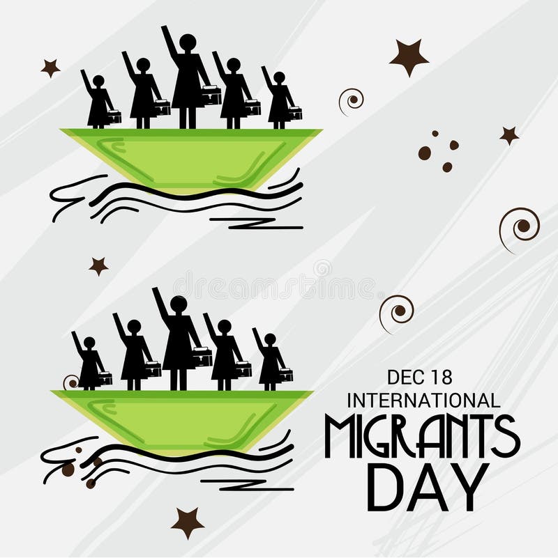 International Migrants Day. Stock Illustration - Illustration of