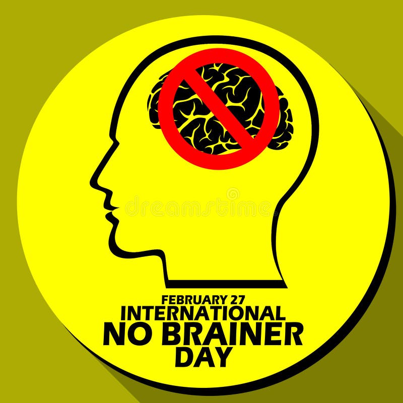 International No Brainer Day Stock Vector - Illustration of number