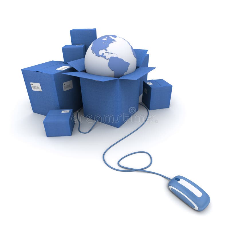 International online conveyance in blue