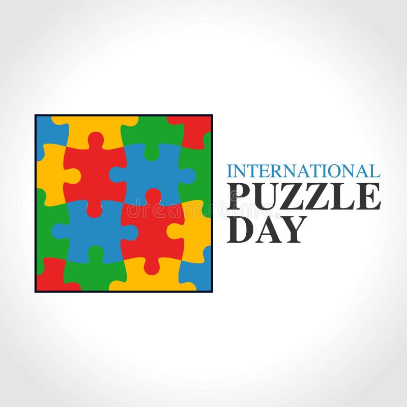 International Puzzle Day Vector Illustration Stock Vector