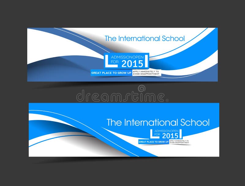 The International School Banner Template royalty free illustration
