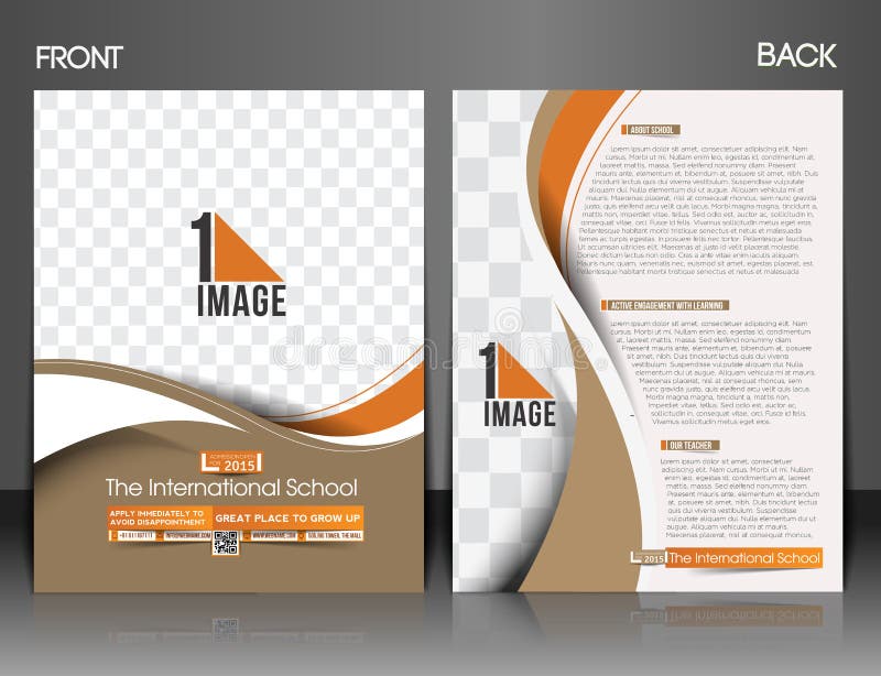 The International School Flyer stock illustration