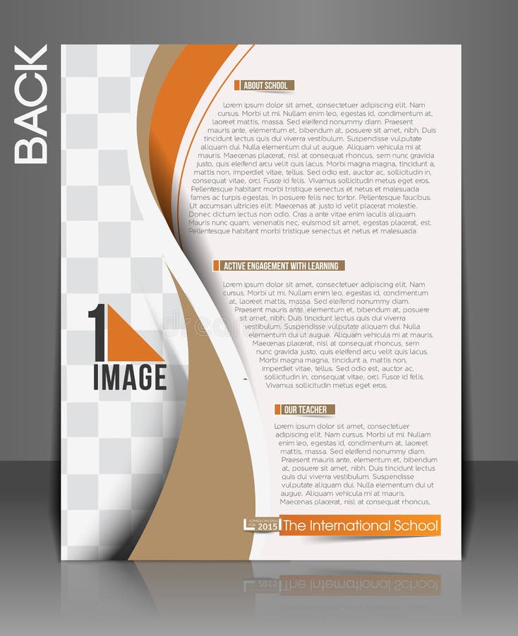 The International School Flyer vector illustration
