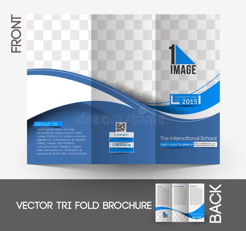 The International School Tri-Fold Brochure stock illustration