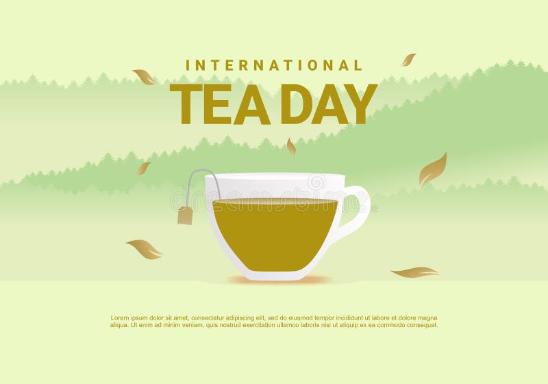 International tea day background celebrated on december 15