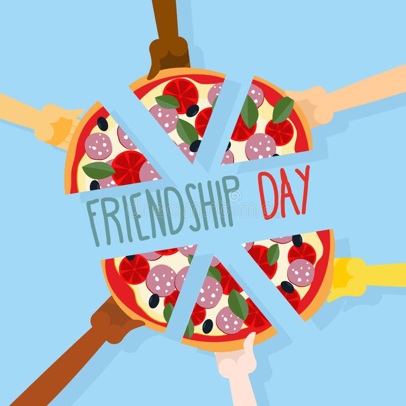 Internationale vriendschapsdag 30 juli Pizzastukken voor vrienden