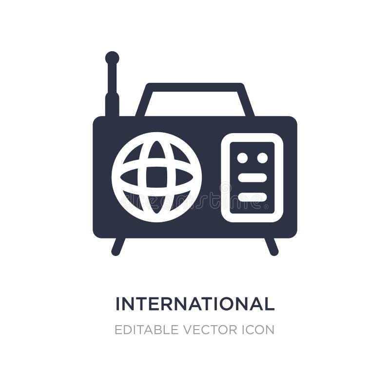 internationale Zeitschrift durch Radioikone auf weißem Hintergrund Einfache Elementillustration vom Werkzeug- und Gerätkonzept stock abbildung internationale Zeitschrift durch Radioikone auf weißem Hintergrund Einfache Elementillustration vom Werkzeug- und Gerätkonzept stock abbildung