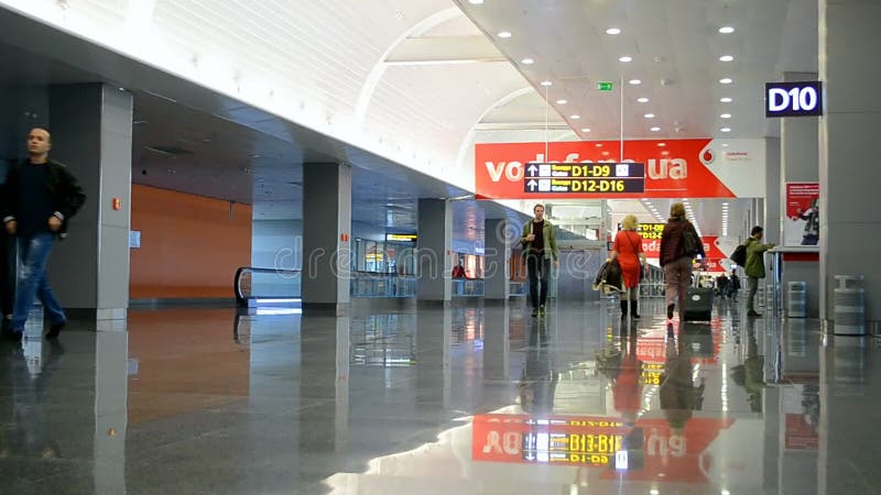 Internationaler Flughafen Boryspil in Kiew, Ukraine, Stock Footage