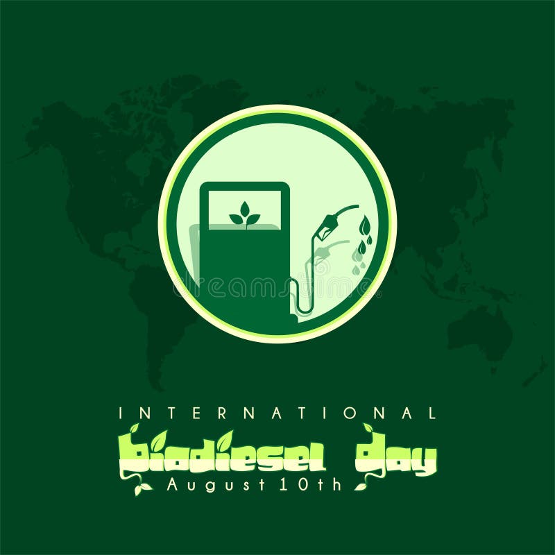 Internationell design för Biodieseldagvektor på 10th Augusti stock illustrationer Internationell design för Biodieseldagvektor på 10th Augusti stock illustrationer