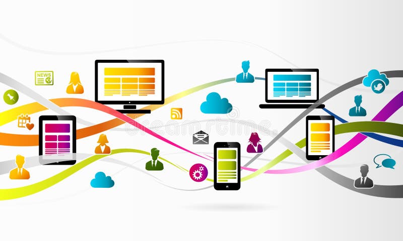 Astratto rete informatica mondiale vettore illustrazioni.