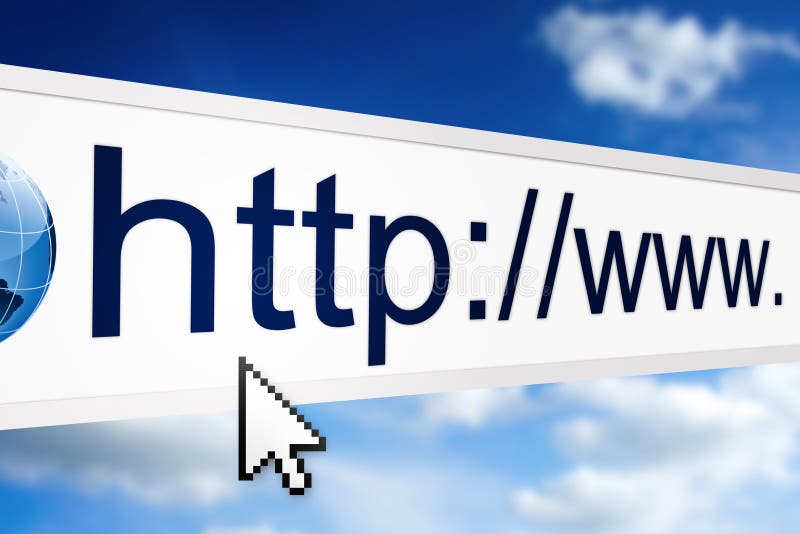 Internet address no web browser ilustração royalty free Internet address no web browser ilustração royalty free