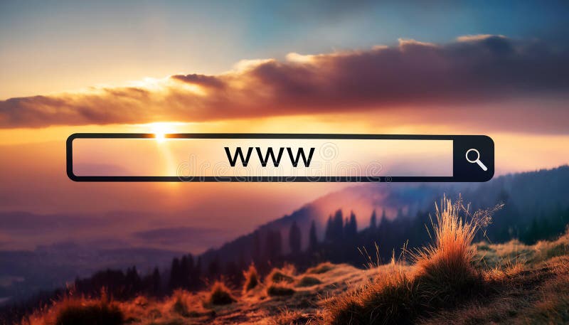 Internet Browser Address Bar Showing \'www stock illustration