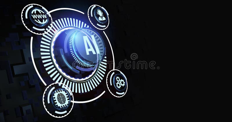 Internet, business, Technology and network concept. AI Learning and Artificial Intelligence Concept vector illustration