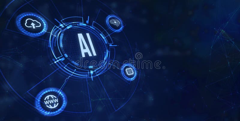Internet, business, Technology and network concept. AI Learning and Artificial Intelligence Concept vector illustration