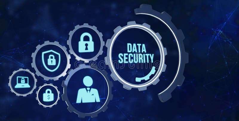 Internet, business, Technology and network concept. Cyber security data protection business technology privacy concept vector illustration