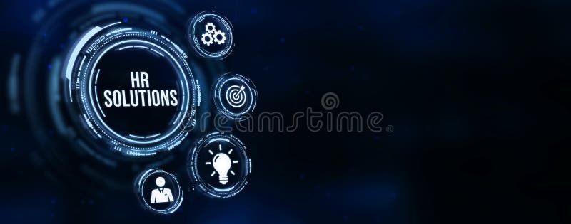 Internet, business, Technology and network concept. Hr Solutions. 3d illustration vector illustration