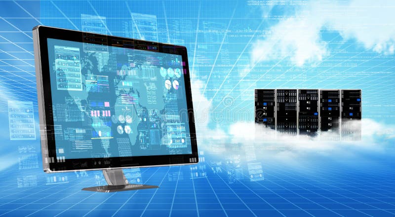Internet cloud Server Concept royalty free stock photography Internet cloud Server Concept royalty free stock photography