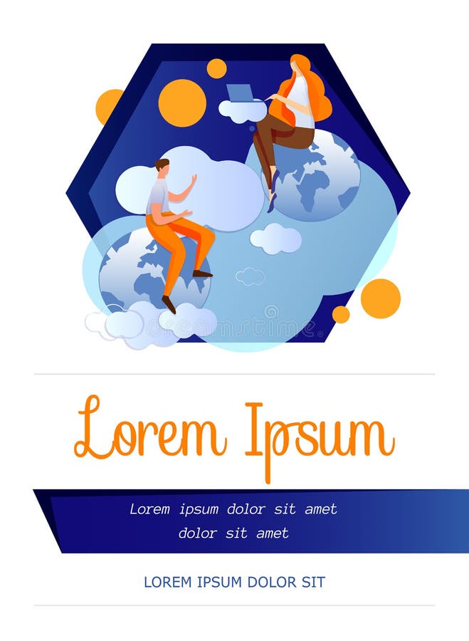 Internet Communication, Distant Learning Template. vector illustration Internet Communication, Distant Learning Template. vector illustration