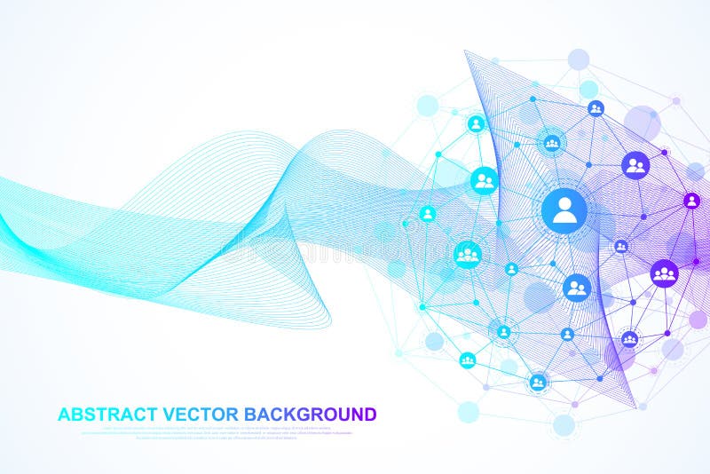 Internet connection background, abstract sense of science and technology graphic design. Global network connection royalty free illustration