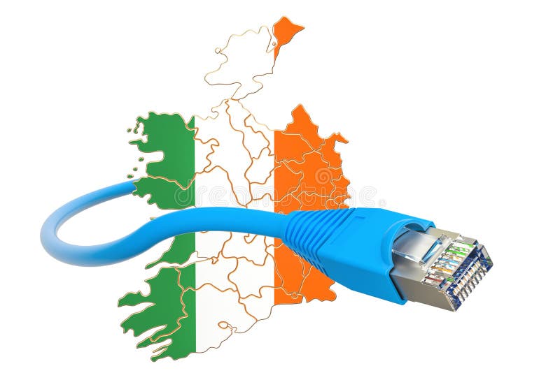 Connection in Ireland Concept. 3D Rendering Stock Illustration