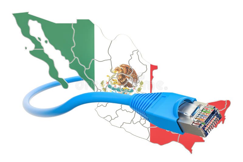 Connection in Mexico Concept. 3D Rendering Stock Illustration