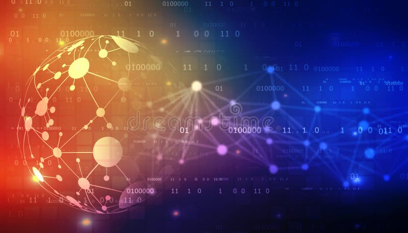 Abstract geometric background with connecting points and lines, Abstract Technology background stock photos