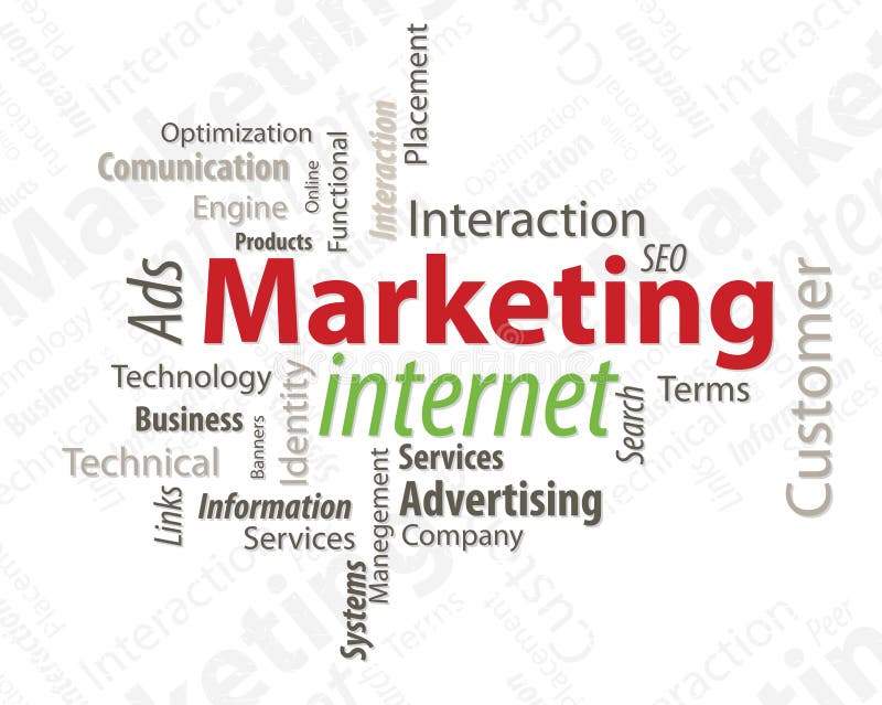 Internet de la comercialización de la tipografía ilustración del vector Internet de la comercialización de la tipografía ilustración del vector