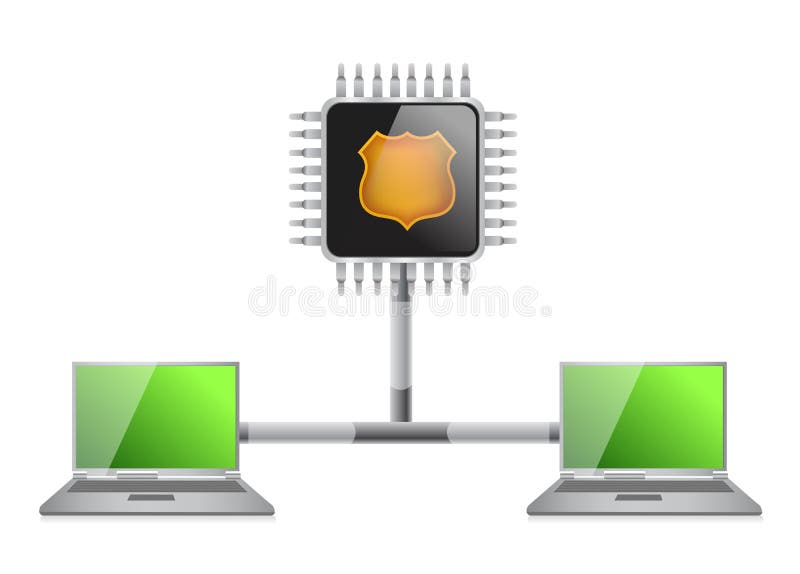 Internet del microprocesador, símbolo de la conexión ilustración del vector Internet del microprocesador, símbolo de la conexión ilustración del vector