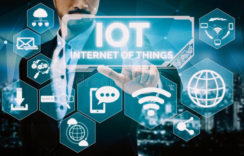 Internet des objets et des technologies de communication uds photo stock