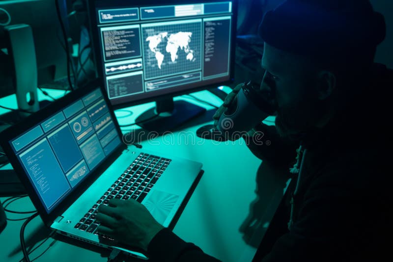 Internet fraud, darknet, data thiefs, cybercrime concept. Hacker attack on government server. Dangerous criminals coding stock images Internet fraud, darknet, data thiefs, cybercrime concept. Hacker attack on government server. Dangerous criminals coding stock images