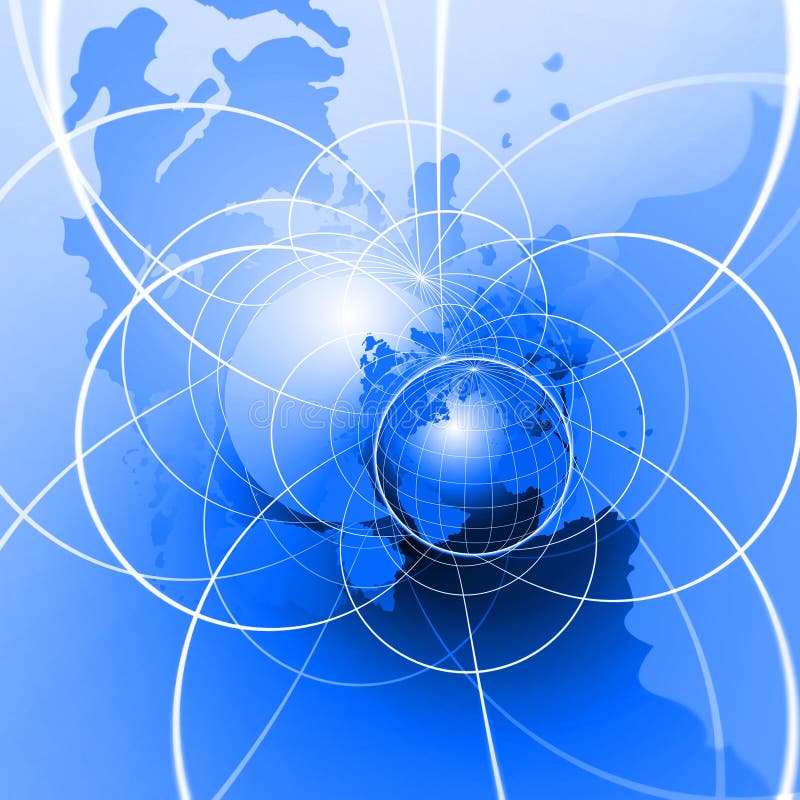 Internet Globe. A globe illustration background on internet access Internet Globe. A globe illustration background on internet access