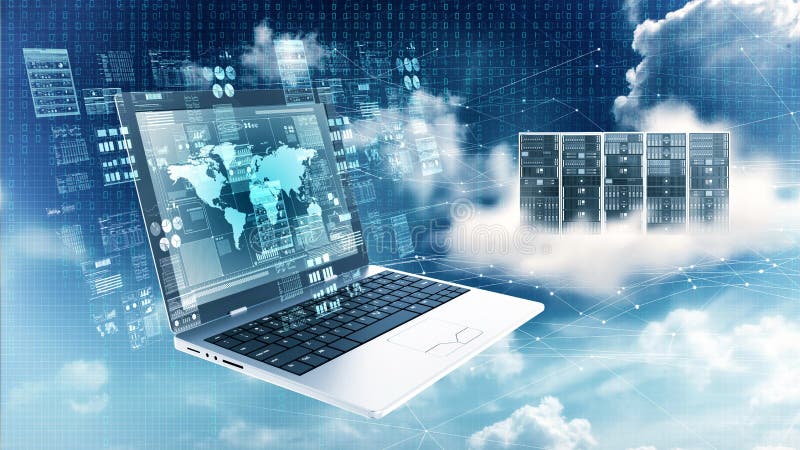 Internet-Informationstechnologiekonzept stockfoto