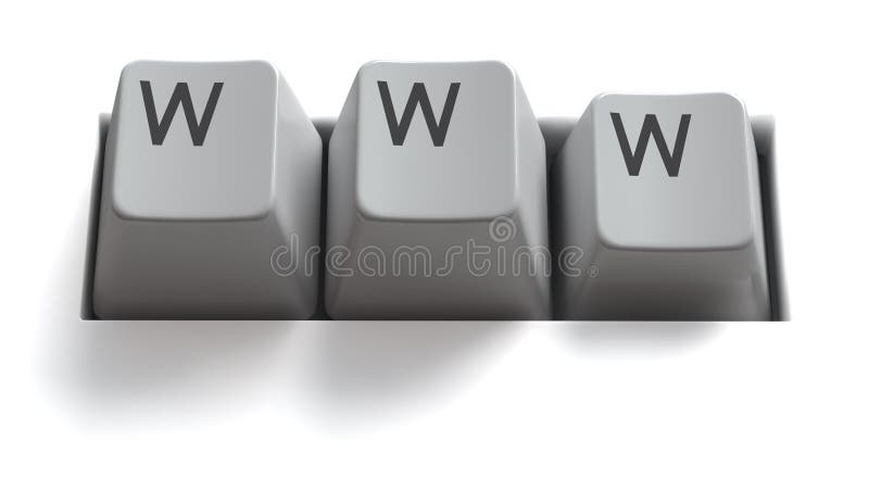Internetový koncept klávesy, čo je skratka z World Wide Web.