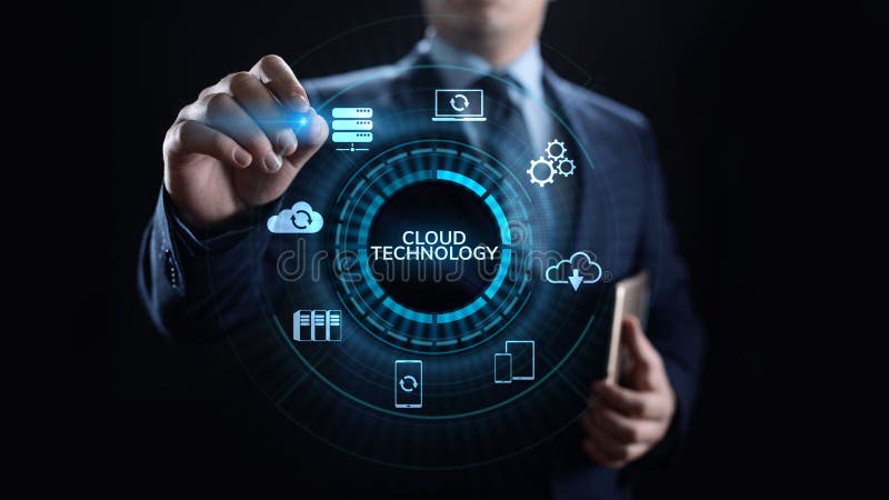 Internet-Konzept für die Datenspeicherung von Cloud-Computing-Netzwerken lizenzfreie stockfotografie