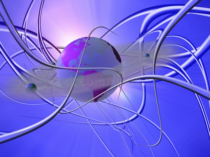 The internet, a labyrinth, maze. stock illustration