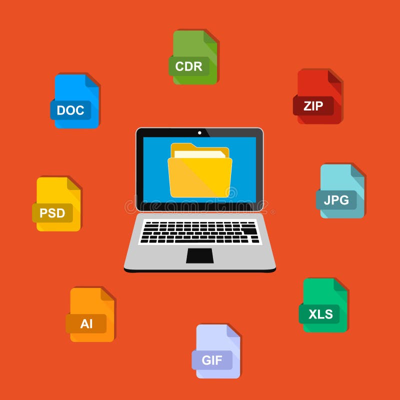Electronic Folder for Files at Prices and Discounts. Vector Icon. Stock