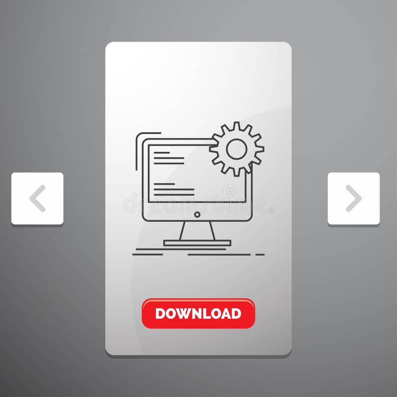 Internet, layout, page, site, static Line Icon in Carousal Pagination Slider Design & Red Download Button vector illustration Internet, layout, page, site, static Line Icon in Carousal Pagination Slider Design & Red Download Button vector illustration