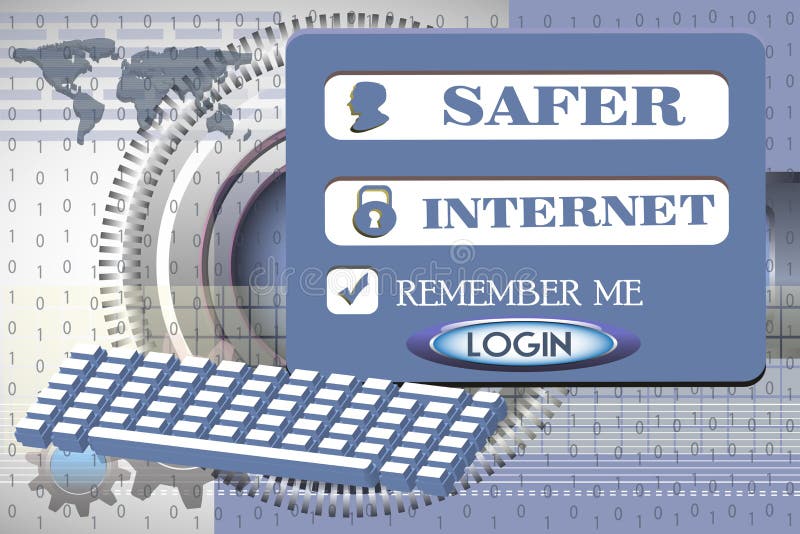 Internet mais seguro ilustração do vetor