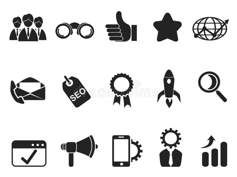 Internet marketing icons set vector illustration