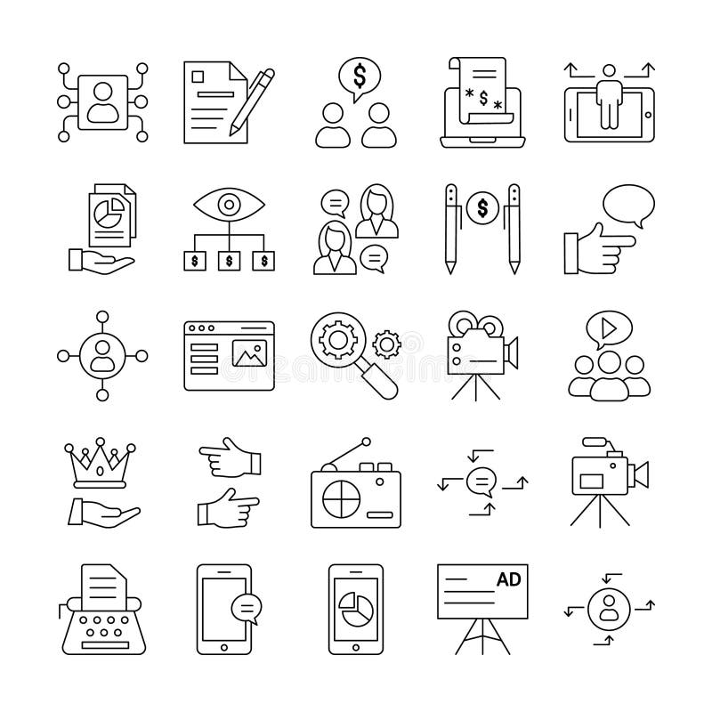 Internet Marketing Icons Set which can easily modify or edit stock illustration