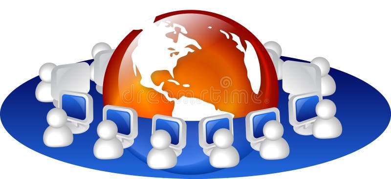 Internet network. Network of Business people around the globe Internet network. Network of Business people around the globe