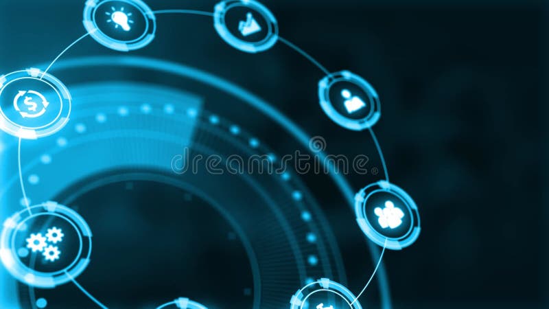 Internet- och nätverkskoncept för affärsteknik. system för automatiseringsprocess för programvaruteknik