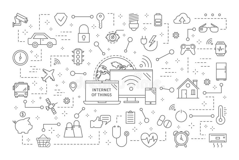 Internet rzeczy ilustracja wektor Internet rzeczy ilustracja wektor