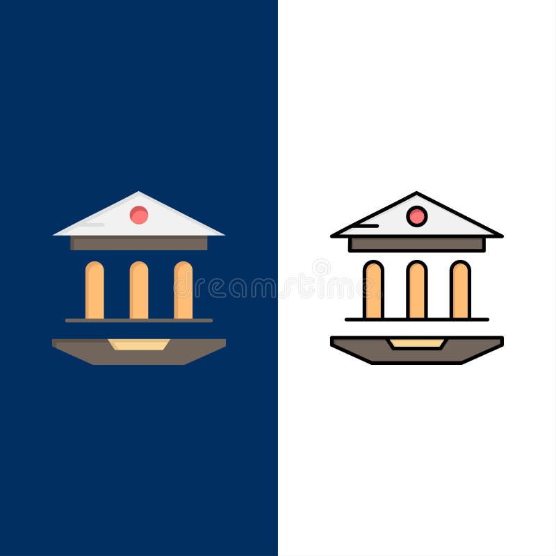Internet, School, Web, Education Icons. Flat and Line Filled Icon Set Vector Blue Background royalty free illustration Internet, School, Web, Education Icons. Flat and Line Filled Icon Set Vector Blue Background royalty free illustration