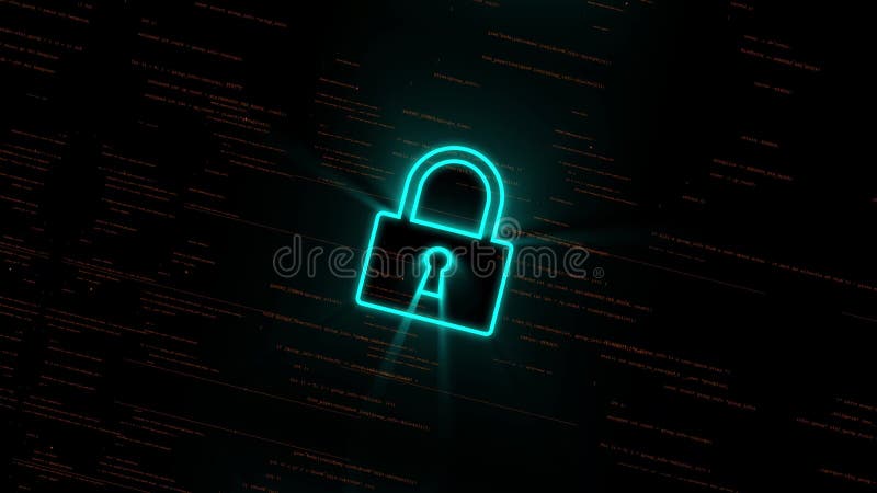 Internet security animation 4k video. Cyber security concept. vector illustration