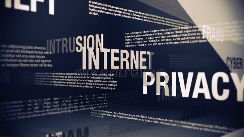 Internet Security Related Terms royalty free illustration