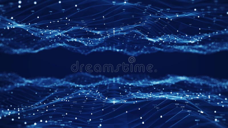 Internet Security Technology Concept Video and Protecting Big Data Network. vector illustration