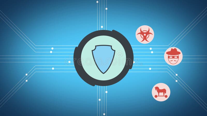 Internet security theme footage. royalty free illustration